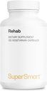 Supersmart - Rehab (Advanced Formula) - Kudzu ile, Silymarin, Ginger Root, Benfotiamine - All-in-1 Supplement | Non-GMO & Gluten Free - 120 Vegetarian Capsules