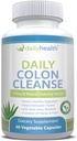 Daily Colon Cleanse 700 mg All Natural Formula 10 Herbs, Fiber, Alfalfa, Aloe Vera, Rhubarb, Gentian, Buckthorn, Goldenseal, Lactobacillus asitofili 60 Sebze Capsules (İki 15 Günlük Temiz Kitler)