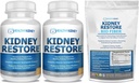 Kidney Cleanse and Kidney Health Supplement to Support Normal Kidney Function 60 caps-2 Pack + Bio Fiber, Kidney Cleanse Detox & Tamir - Restorative Kidney Support & Kidney Supplement 2.5 LBS