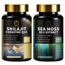 Shilajit για τους άνδρες, Sea Moss και Shilajit Bundle, Όλα σε 1 Συμπληρώματα με Συνένζυμο Q10, Μαύρος Σπόρος, Ashwagandha, Taurine, Burdock για ενέργεια, αντοχή, αντιοξειδωτικό & ανοσοποιητική υποστήριξη, 240 κάψουλες