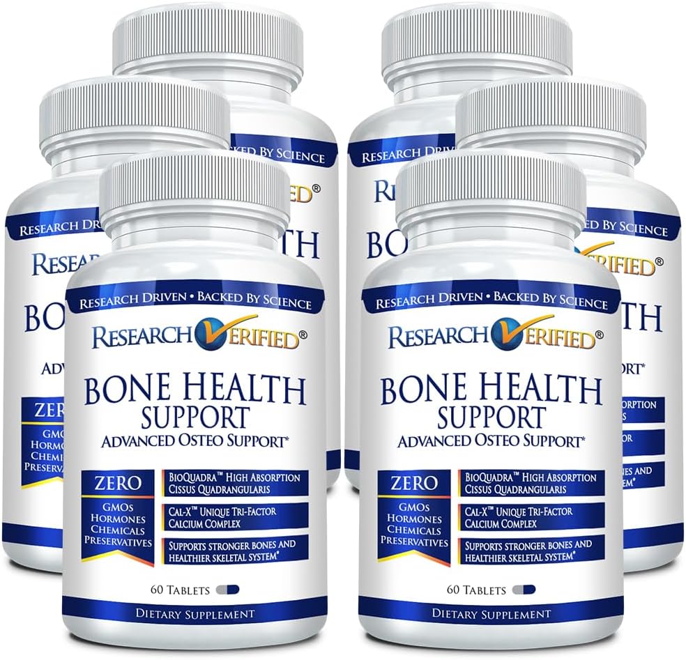 Araştırma Doğrulanmış Bone Health Support - Rebuild Bone Mass - Tripleuba Kompleksi, D3, Vitamin K2, Soy Isoflavones, BioPerine - 360 Tablet - 6 Ay Supply
