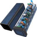 Pill Organizer 1 Gün, Pill Box 7 Gün, Haftalık Seyahat Pill Case, Daily Büyük İlaç Sahibi Konteyner, Günlük Pillbox Vitamin, Tıp, Pills, Tamam (Mavi)