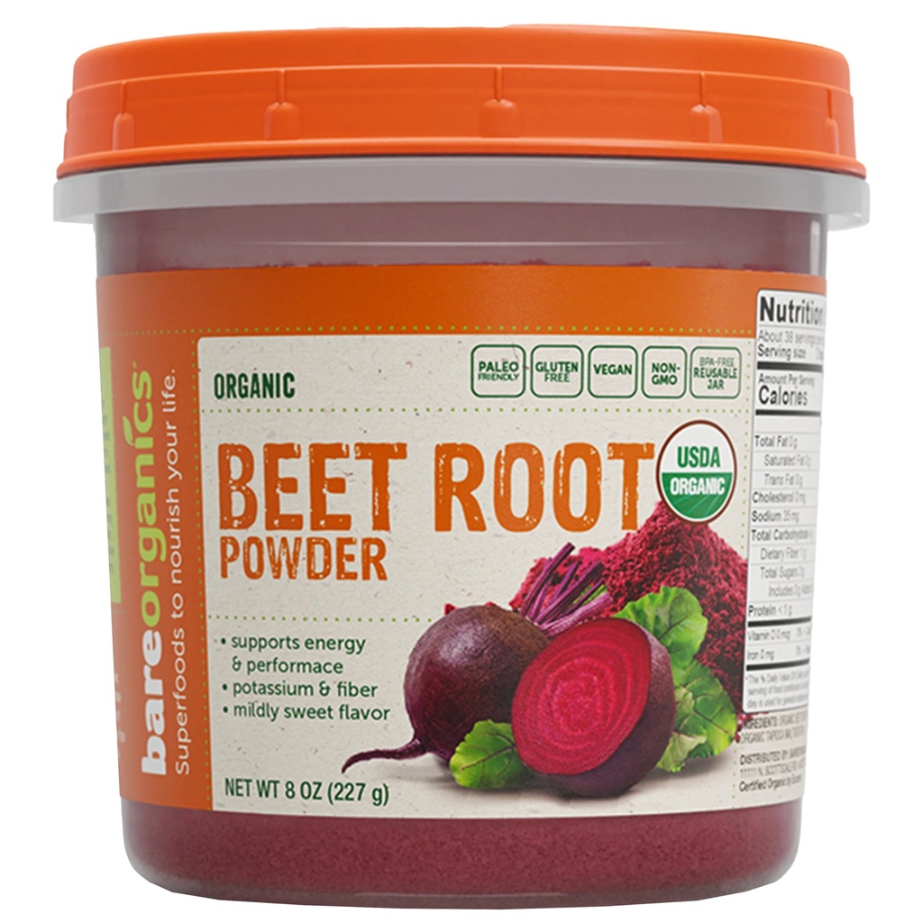 BareOrganics Beet Root, Superfood Powder, Συμπλήρωμα διατροφής, 8 Oz