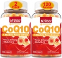 NEVISS Sugar Free CoQ10 Vitamin B12 1000mcg, Rhodiola Rosea ve Panax Ginsengi, B6, Coenzyme Q10 Supplement, 2 Pack