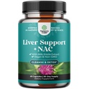 Liver Support NAC Supplement with Milk Thistle for Liver Cleanse Detox & Tamir - N Acetyl Cysteine Supplement for Liver Cleanse with Turmeric, Choline, Dandelion & L-Glutathione - 60 Caps