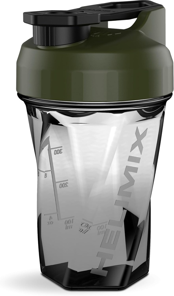 HELIMIX 1.5 Vor Blender Shaker Şişe 20oz | No Blending Ball veya Whisk | ABD Made | Portatif Pre Workout Whey Protein İçecek Shaker Cup | Mixes Cocktails Smoothies Shakes | Top Raf Safe
