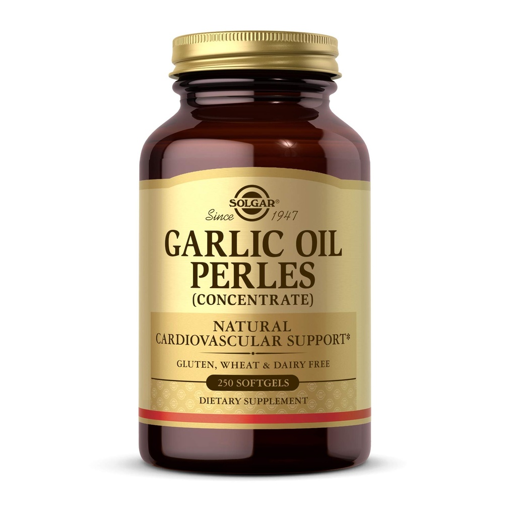 Solgar, Petrol Perles, 250 Softgels - Doğal Kartiovascular Destek - Garlic Petrol Yoğunluğu, Azaltıl Odor - Gluten Free, Dairy Free - 250 Hizmet