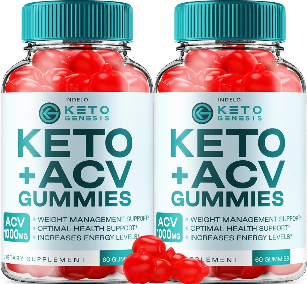(2 Pack) Genesis Keto ACV Gummies Advanced Gummies 1000 mg, Genesis Keto + ACV Kilo Yönetimi Gummies Apple Cider Vinegar Genesis Diyetary Supplement Genesis Gummies Yorumlar (120 Gummies)