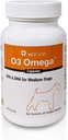 VetOne O3 Omega Orta Köpekler için - Temel Şişmanlık Asit Desteği - Skin & Coat Supplement Supplement - 60 Capsules
