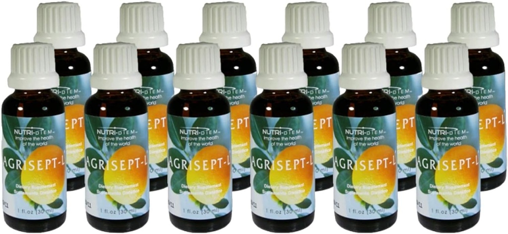 Agrisept - L Antioksi 30 ml (1 oz) Nutri-Diem Inc tarafından 12 şişe.