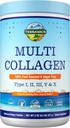 Terranics Multi Collagen, Toz, Tip I II III V X Collagen for Women & Men, Collagen Supplements for Skin, Nail, Hair, Easy to Dissolve, Unflavored, No Sugar, Chem, 8oz
