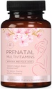 Folic Acid & DHA ile Kadınlar için Prenatal Vitaminler, Beyin Gelişimi Desteği Folate & Omega 3'ler, A, C, D, B6, B12 & Iron, Hamilelik - 60 Softgels