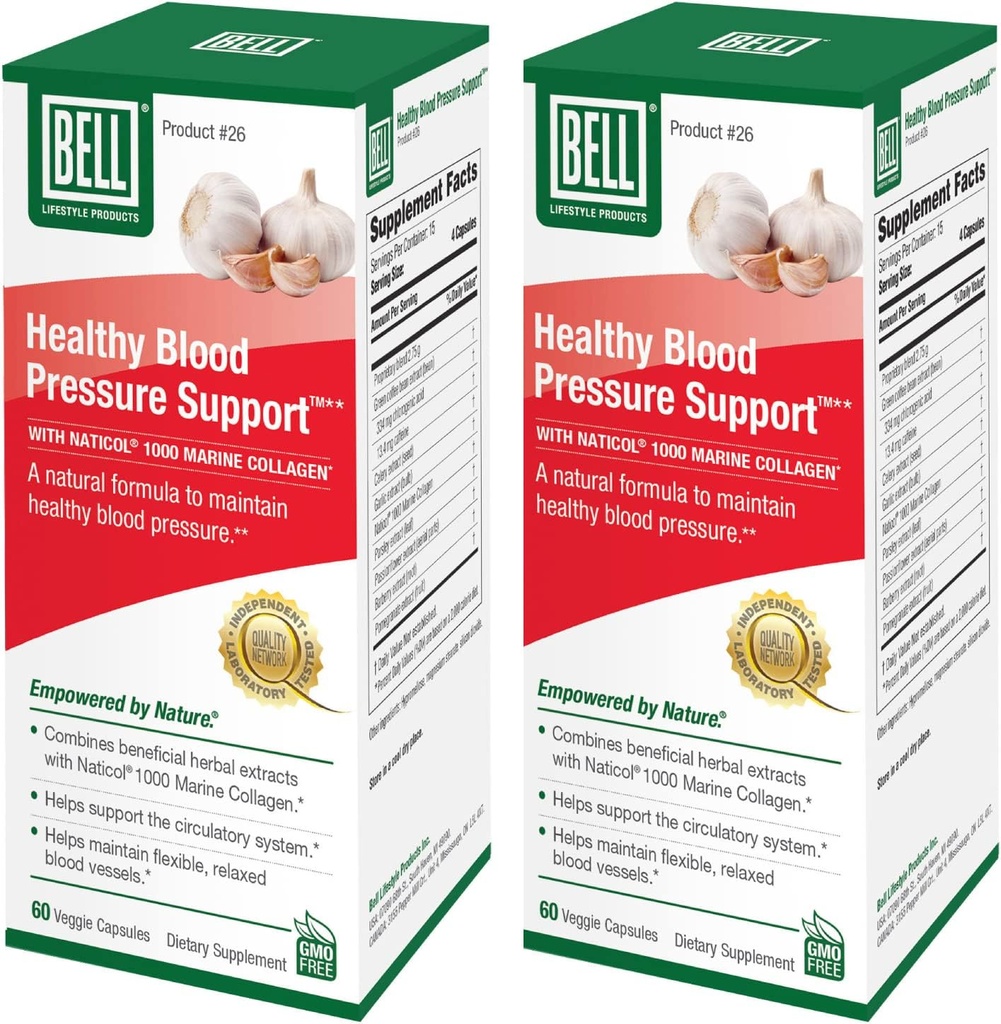 Bell Sağlıklı Kan Basıncı DestekTM Benzersiz Kız - Yeşil Kahve Bean Ekstraksiyonu Doğal Ölçeği, Cel & Celery Seed Kan Baskı Supplements - 60 Capsules Her, Vegan, Non-GMOMO