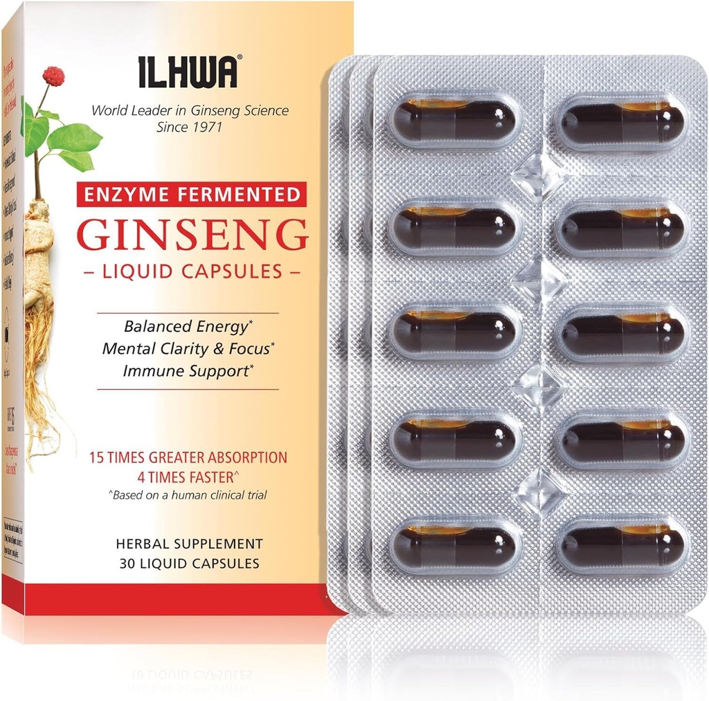 ILHWA Enzyme Fermented Ginseng, 30 sıvı kapsül