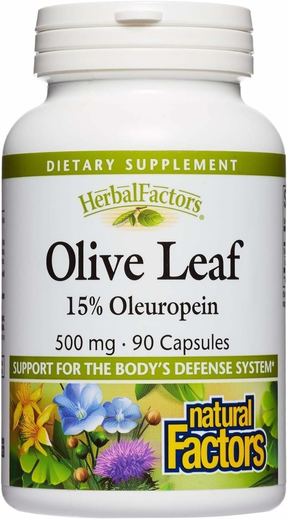Doğal Faktörler, Zeytin Leaf 500 mg, Natural Wellness Formula, 90 Capsules