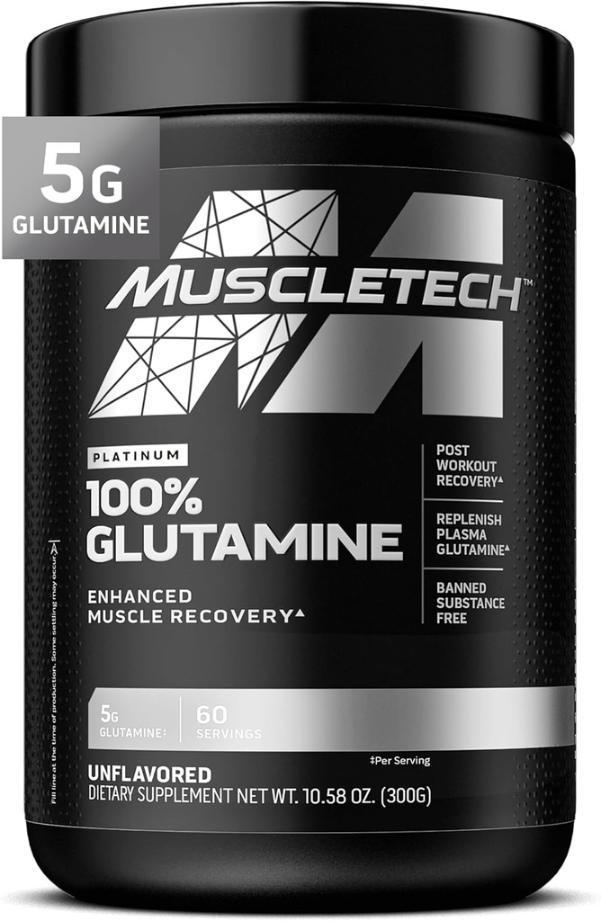 Muscletech 100% L-Glutamine Toz Gelişmiş Kas Kurtarması için - Pure L Glutamine Kas Büyüme Cihazı & Enerji Erkekler ve Kadınlar için Beslenme Tamamını Güçlendirmek - Unflavored, 60 Hizmetler