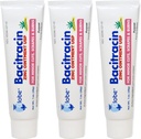 Globe (3 Pack) Bacitracin çinko Ointment + Aloe 1oz - Yararlı iyileşme için maksimum Güçlü Antibiyotik - Cuts, Burns, Yararlı Çözüm - Cilt Enfeksiyon & İlk Yardım Essentials