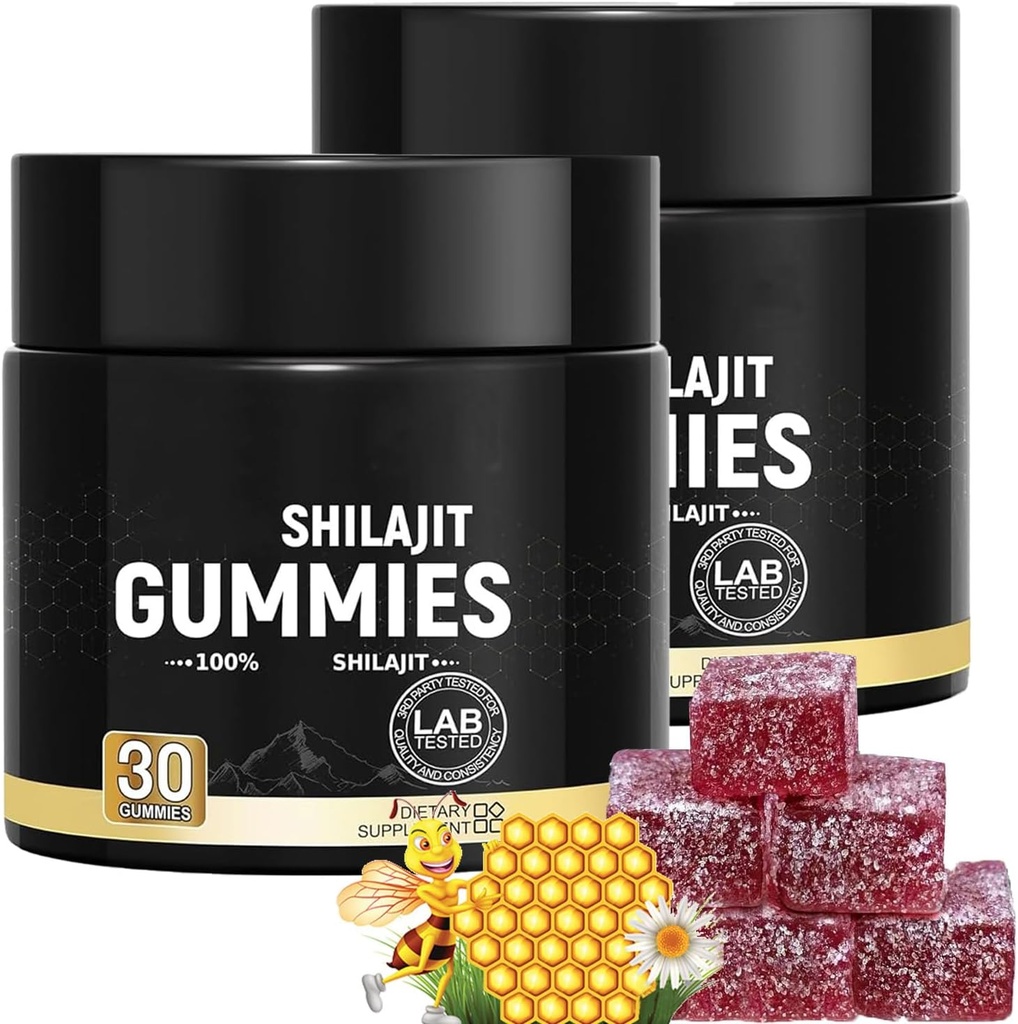 Himalaya Gold Grade Shilajit Gummies with Manuka Honey for Men & Women | Blood Orange Oil Flavor | 85+ Trace Minerals & Fulvic Acid for Focus & Energy Medical Gummies - Count30 (2)