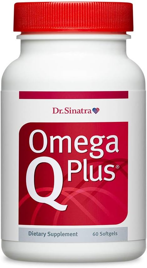Dr. Sinatra Omega Q Plus- Omega-3 ve CoQ10 Supplement Günlük Kalp Sağlığı Desteği 50 mg of CoQ10 ile verir ve Antioksit Güç sağlar (60 yumuşakgels)