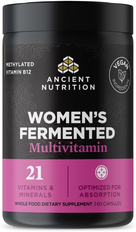 Kadınlar için Eski Beslenme, Kadınların Vitamin C, D, K, çinko & Magnezyum, Immune Support, Vegan, 60 Ct