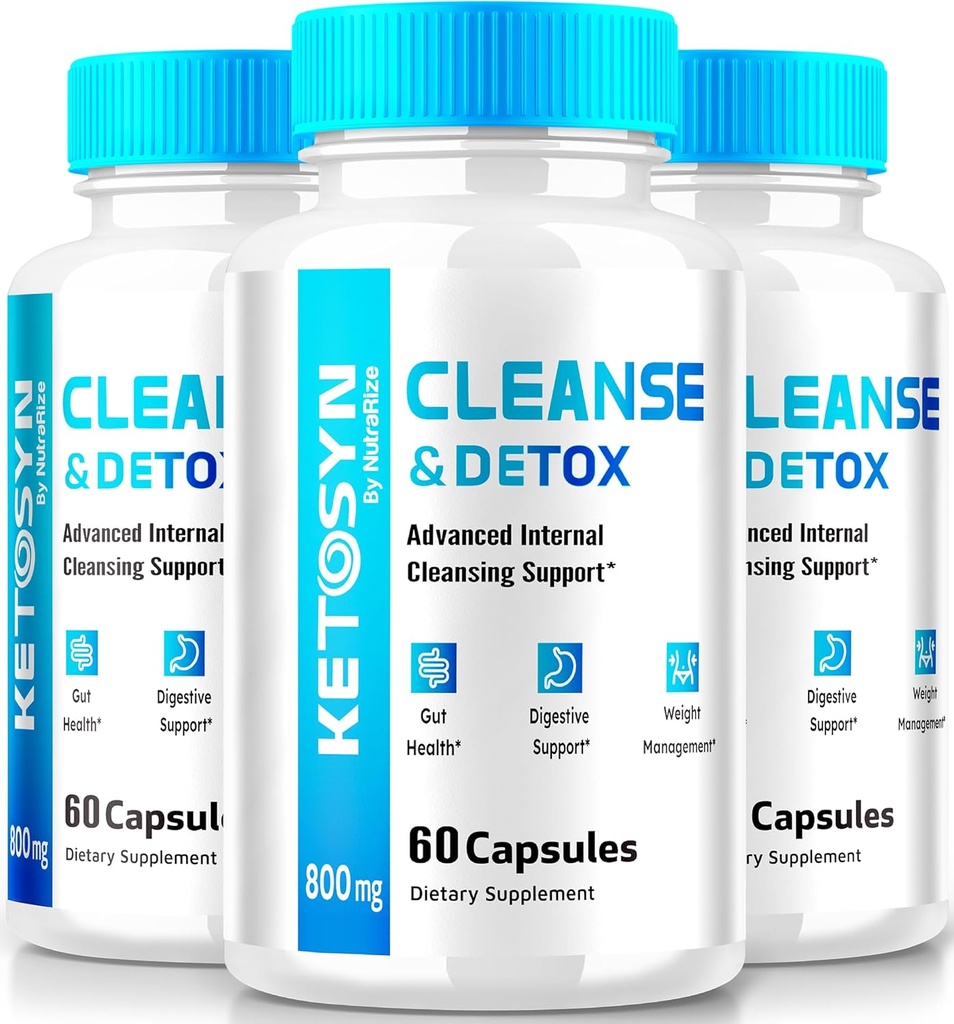 (3 Pack) Ketosyn Cleanse & Detox Κάψουλες, χάπια Ketosyn για προχωρημένη απώλεια βάρους, μέγιστη δύναμη συμπλήρωμα υποστήριξης Keto Blend, Keto Syn Εσωτερικού Καθαρισμού Pastillas Κριτικές (180 κάψουλες)