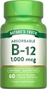Doğanın Gerçek Vitamini B12 | 1000 mcg | 60 Softgels | Non-GMO & Gluten Free Supplement Supplement