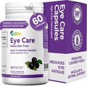 Eye Care Capsules, 60 Lutein 20 mg ve Maqui Berry 60 mg Hizmet, Yetişkinler için Eye Health Supplements