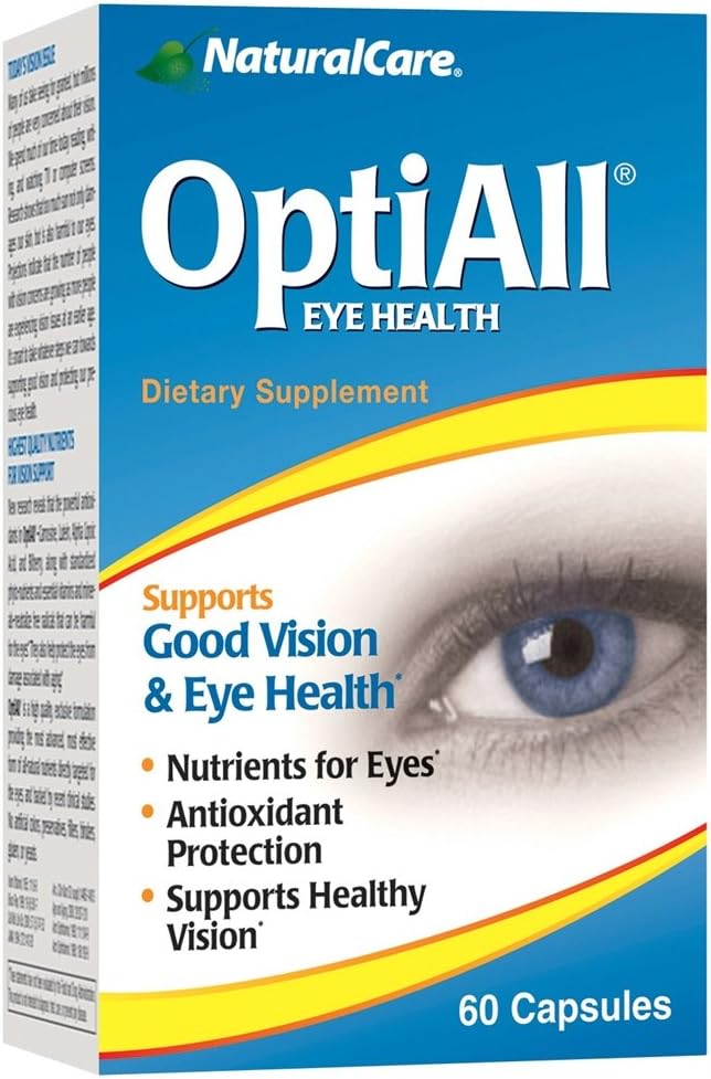 NaturalCare OptiAll Good Vision and Eye Health Dietary Supplement Κάψουλες, 60-Count Pack of 2)
