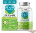 Health & Her Εμμηνόπαυση Συμπληρώματα για τις γυναίκες - Multi-Nutrient Υποστήριξη, Εμμηνόπαυση Βιταμίνες για την ενέργεια, οστά, μύες, δέρμα & μαλλιά, Vegan, χωρίς γλουτένη, μη ΓΤΟ (60ct - 1 μήνας)