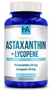 Astaxanthin ve Lycopene Supplement | Lycopene 50 mg Plus Astaxanthin 24 mg Carotenoids Supplement for Tanning Skin Care Vision & Heart Health Support | Vegan & Non-GMO (100 Veggie Capsules)