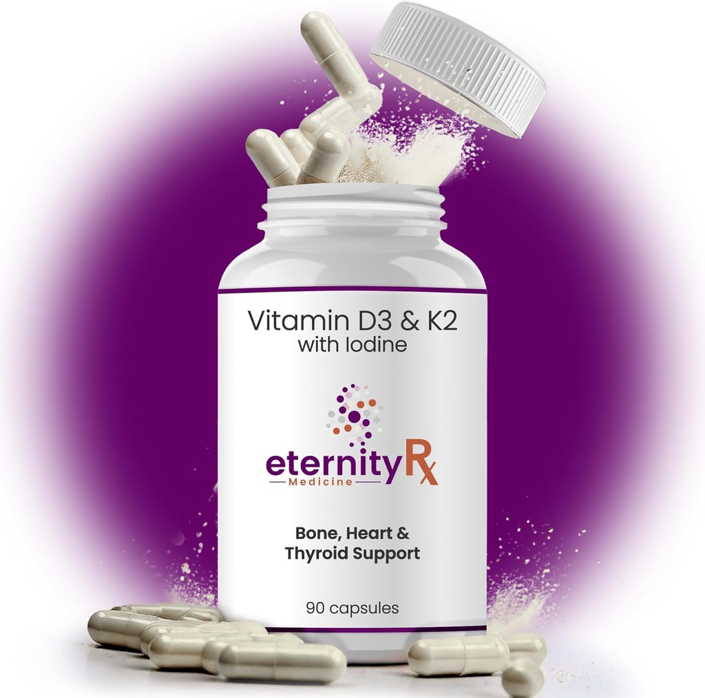 D3 K2 5000 IU - Yüksek Potency D3 ve K2 Bone, Heart & Immune Support - Doktor Formulated - 90 Easy-to-Swallow Capsules – Non-GMO, USA Made-GMO, USA Made