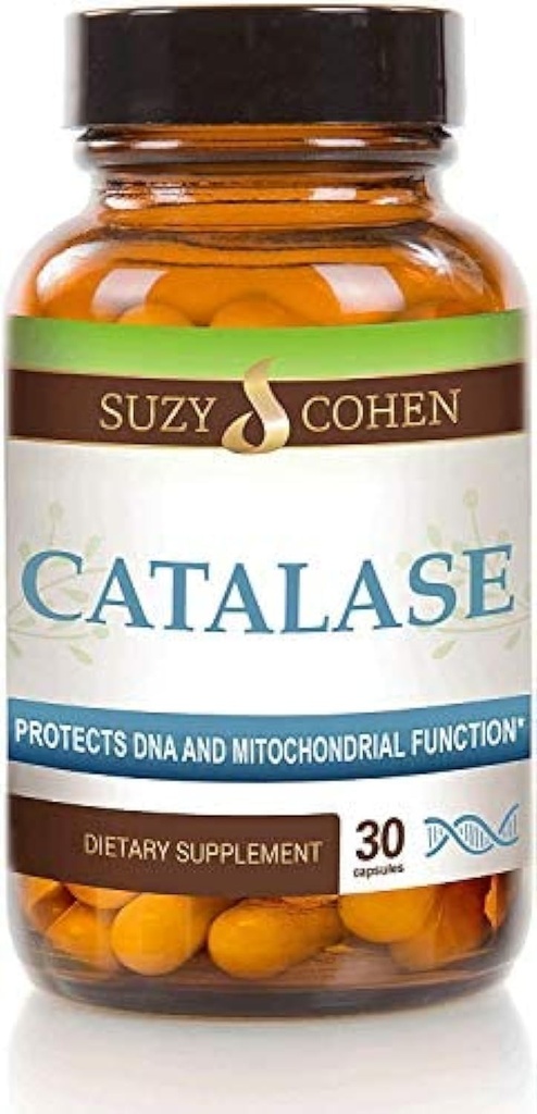 Suzy Cohen Catalase 12,500 CATu Diyeter Supplement, Liver Enzyme, Neutralizes Hidrojen Peroksit, Destekler Skin, Saç ve Genel Wellness, 30 Gecikmiş-Release Capsules