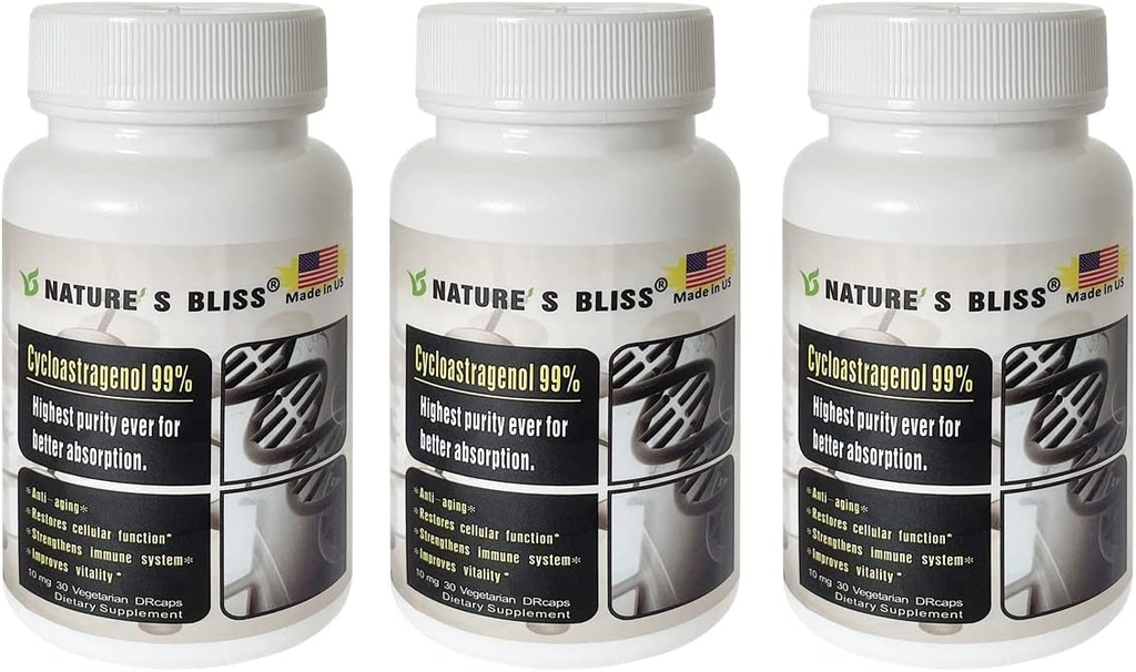 Telomere Supplements Cycloastragenol 10mg% 99, Destekler Anti-Aging Telomerase Aktivasyonu, Stomach Asit Korumalı ve Süper-Aborpsiyon, Telomere Lengthing Supplements, Made in USA, 90caps