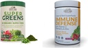 ΧΩΡΑ FARMS Super Greens Powder 50 Βιολογικά Superfoods Drink Mix with Immune Defense Superfoods Drink Mix Vitamin C Elderberry