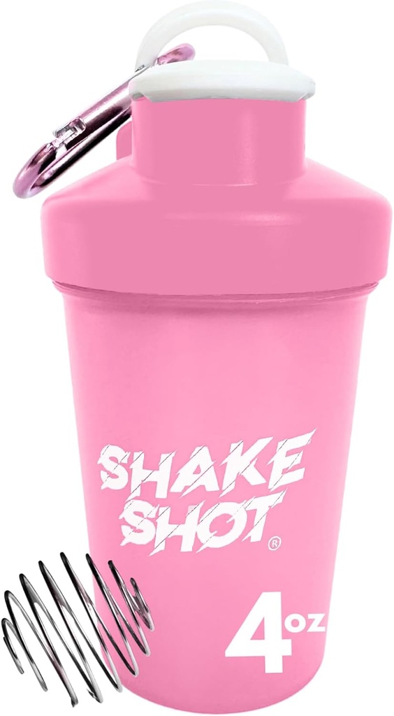 Pink - 4oz Mini Shaker Şişe Pre Workout, Kretine, Small Scoop Supplements (Not for protein) Clip & Shaker Ball Ball