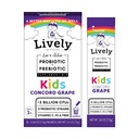 Lively (by GoLive) KIDS CONCORD GRAPE Synbiyotik (Probiyotiks+Prebiyotikler); 5 Klinik Strains; +5 Milyar CFUs. Probiyotiks & Prebiyotiks KIDS for Digestion, Metabolism, Immunity. (10 Packs)