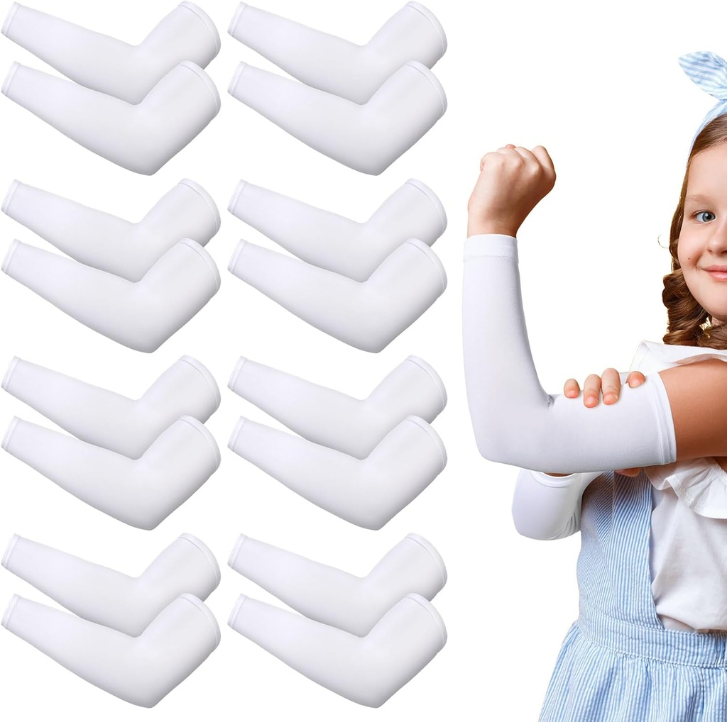 Eurzom 8 Pairs Eczema Kolları Çocuklar için Toddler Elastic Arm Kolları Yumuşak ve Skin UV Koruma Değil
