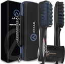 Arkam Beard Rightener for Men -install Heated Beard Brush Kit w/Anti-Scald Feature, Dual Action Hair Comb ve Hard Shell Travel Case for Medium to Long Beards - Kostüm ve Grooming Armağanları Erkekler için