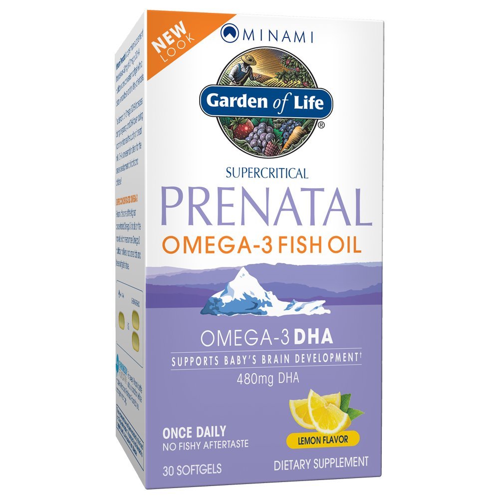 Life Prenatal DHA Omega 3 Fish Oil Supplement - Minami Natural Prenatal, Lemon, 30 Softgels