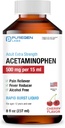 Puregen Laboratuvarları Yetişkin Ekstra Güçlü Acetaminophen Sıvı 500 mg/15 ml - 8 fl oz Hızlı Burst Pain Reliever/Fever Selection, Cherry Flavor | Kas & Ortak Ağrı Yardım | Arthritis Pain Relief