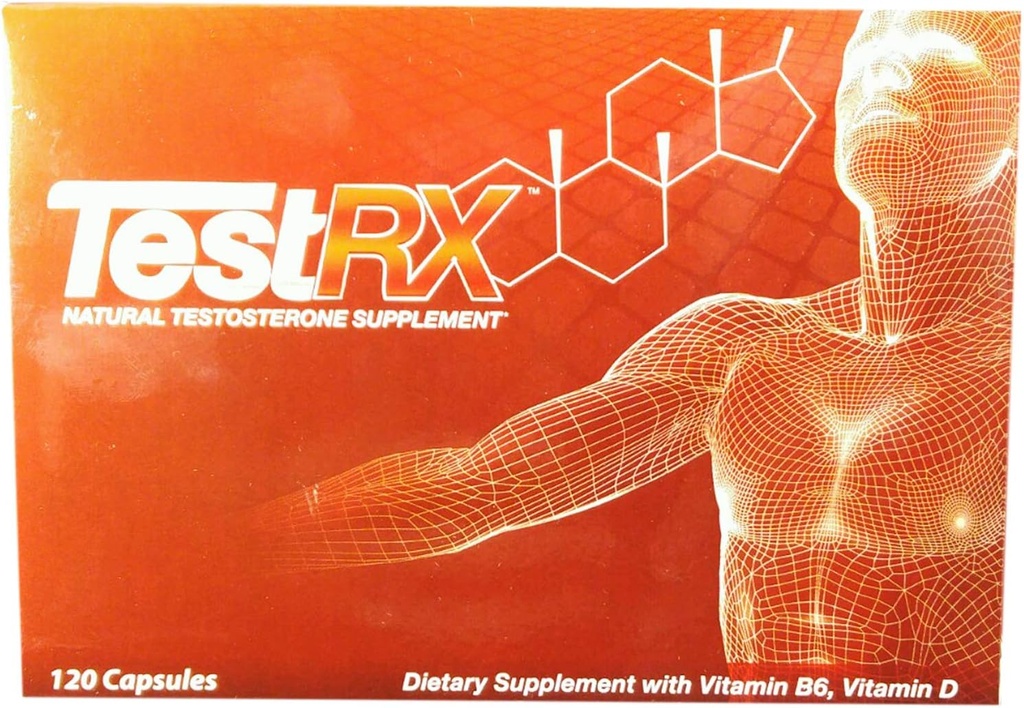 TESTRX Natural testosteron Supplement - 120 Capsules