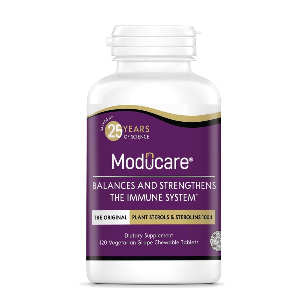 Moducare Daily Immune Support, Plant Sterol Diyetary Supplement, Grape lezzetli , 120 çiğnenebilir tablet