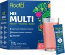 Root'd Multivitamin Toz 3X Electrolytes for Men - 24 Vitamins & Minerals, 3X Elektrolytes, 9 Organik Superfoods, Probiyotiks & Enzymes, Sugar-Free Multivitamin & Hydration | 24 Packets