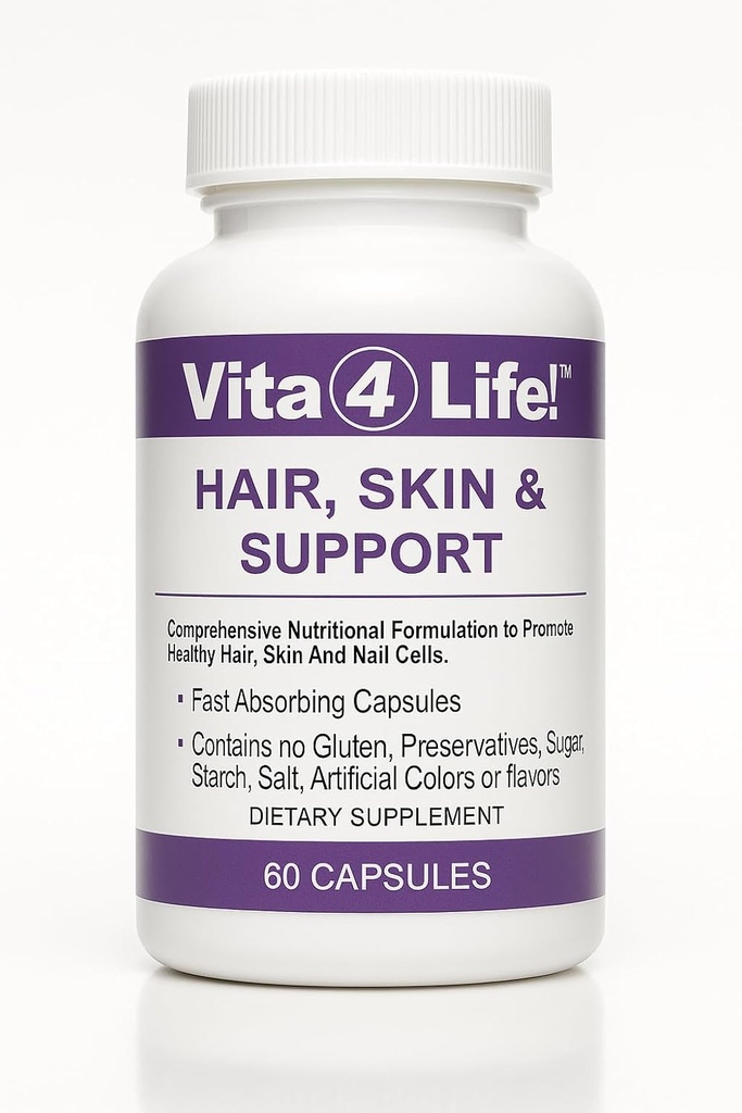 Vita4Life!® Biotin 2000mcg + MSM Βιταμίνες για την ανάπτυξη μαλλιών για γυναίκες & άνδρες 