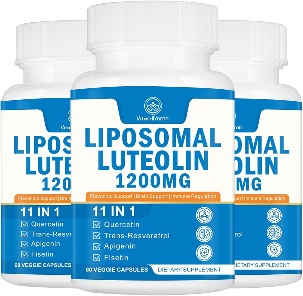 1200MG Liposomal Luteolin Supplement - En Az Metabolizma, Antioksit Beyin 180 Capsules için Güçlendirici