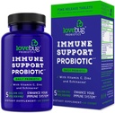 Lovebug PROBIOTICS Immune Support Daily Probiyotik for Men & Women, 40 Milyar CFU & 6 Strains, C vitamini, çinko & Echinacea, 30 Capsules, Vegan & Non-GMOMO