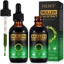 Mullein Drops, Mullein Leaf Extract, Organik Mullein Leaf Tincture Herbal Supplement, No Wordss Mullein Extract Drops 2 fl Oz, 2 Packs