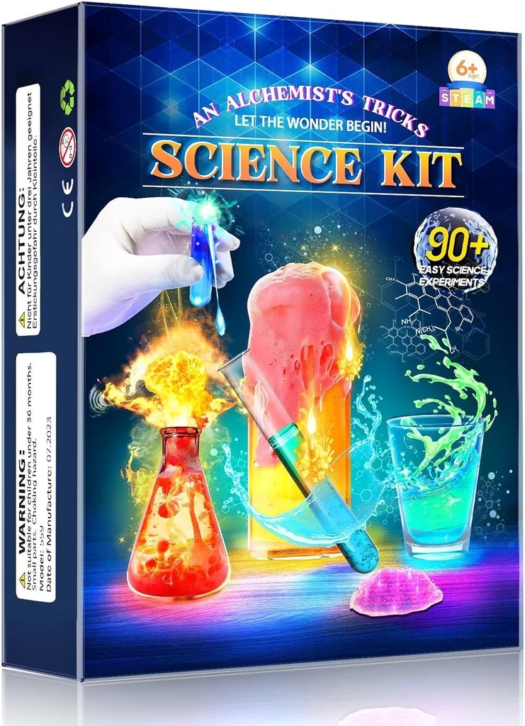 Çocuklar için Bilim Kitleri 4-12, 90 Bilim Deneyleri ile Stem Oyuncakları, Steam Proje Öğrenme Eğitim Oyuncakları Noel ve Doğum Günü için Hediyeler, Kimya Aktivitesi Uzun Süreli Yaşlı Kızlar için Setler