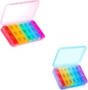 ASprink Pink and Blue Pill Organizer 3 Times a Day - Haftalık Pill Box 3 Times a Day - Daily Pill Box 7 Day Medicine Organizer, Büyük Pill Case Pill Box 3 Times a Day, Travel Pill Organizer
