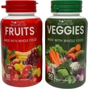 Whole Food Supplement Fruits & Veggies | Whole Food Supplement with Superfood Fruits and Vegetables for Women, Men, and Kids — 90 Fruit Capsules, 90 Veggie Capsules (Pack of 2)